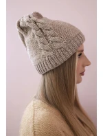 Dámská čepice Amira K359 tmavě béžová
