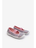 Papuče Baletky S Vzorem Befado 116X328 Šedě-Růžové