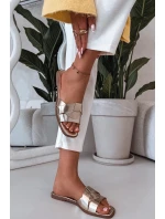 Dámské ploché pantofle s zlatými pásky Marissae