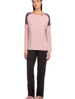 Vamp - Dvoudílné dámské pyžamo 15207 - Vamp pink zephyr xxl