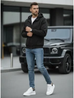 Pánská přechodná bunda s kapucí černá FashionStreet TX5016