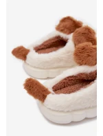 Dětské chlupaté bačkory pejskové hnědé Farnise Dětské chlupaté bačkory pejskové hnědé Farnise