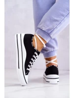 Dámské zavazováním tenisky Černá Menifee Dámské zavazováním tenisky Černá Menifee