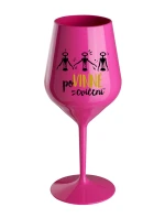 POVINNÉ CVIČENÍ - růžová nerozbitná sklenice na víno 470 ml POVINNÉ CVIČENÍ - růžová nerozbitná sklenice na víno 470 ml