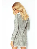 Dámské pletené šaty s rolákem a kapsami model 4976648 Dámské pletené šaty s rolákem a kapsami model 4976648