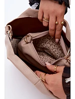 Bežová kabelka z imitace kůže Corisse