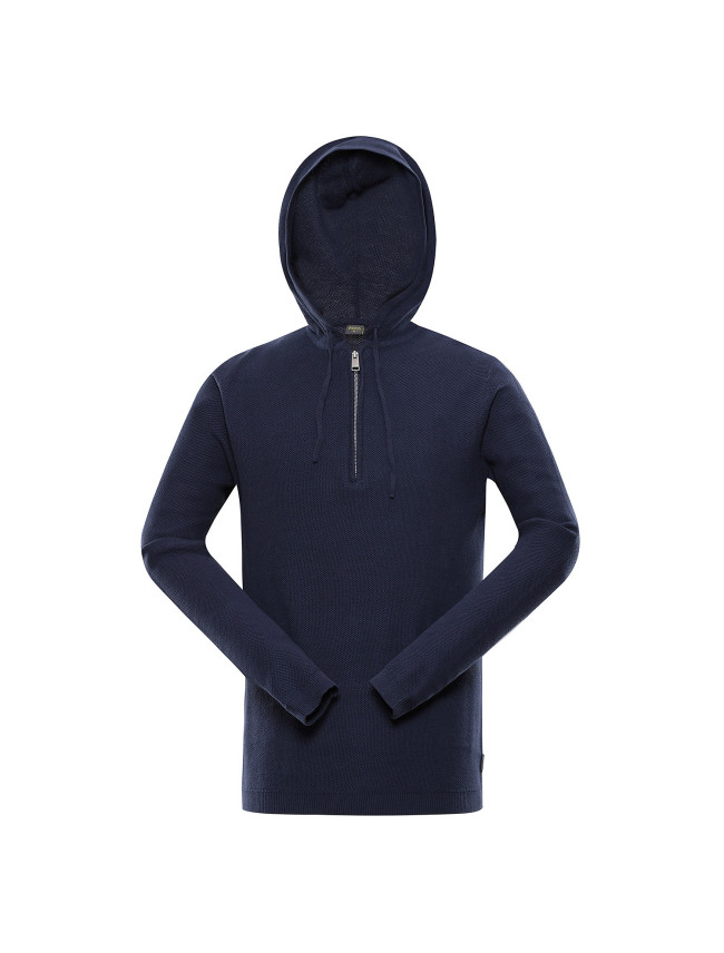 Pánský svetr s kapucí nax NAX POLIN mood indigo