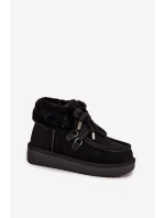 Dámské sněhule D.Franklin z přírodního semiše – černé