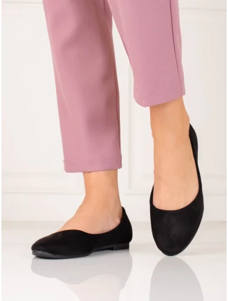 Zajímavé dámské černé baleríny bez podpatku Zajímavé dámské černé baleríny bez podpatku