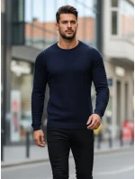 Pánský tmavě modrý svetr WX2297z Pánský tmavě modrý svetr WX2297z