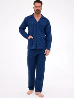 Cornette pyžamo 114/79 dlouhé/r 3XL-5XL pánské rozepínací