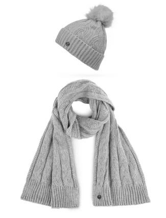 Dámský set šály a čepice Vuch Sheron Set Grey