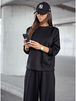 Dámská tepláková souprava „Masełko“, černá, FashionStreet AY1210 Dámská tepláková souprava „Masełko“, černá, FashionStreet AY1210