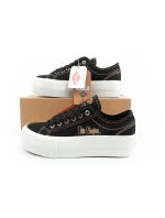 Lee Cooper dámská sportovní obuv na platformě černá se zlatými dámskými teniskami