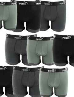 Pánské boxerky Puma 9-Pack černá šedá khaki pohodlná bavlna