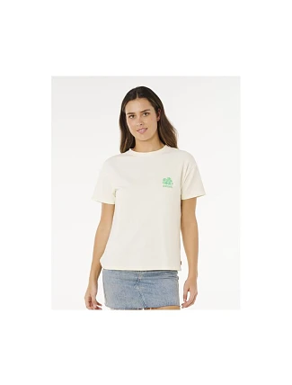 Dámské tričko RIP CURL Surf Puff Party Pack Relaxed, béžové Dámské tričko RIP CURL Surf Puff Party Pack Relaxed, béžové