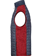 Daiber JN 740 Pánská pletená hybridní vesta 02.0740 red melange/anthracite melange