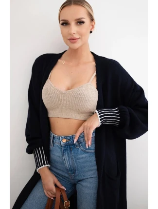 Kardigan s kapsami námořnická modř Kardigan s kapsami námořnická modř