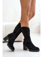 Dámské Kozačky Do Poloviny Lýtka Na Podpatku Zateplené Černé Ivanelis Dámské Kozačky Do Poloviny Lýtka Na Podpatku Zateplené Černé Ivanelis