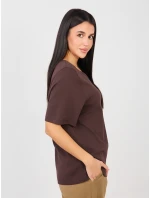 Tričko RV TS A1090.30 tmavě hnědé Tričko RV TS A1090.30 tmavě hnědé
