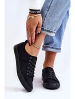 Dámské hladké nízké tenisky Big Star LL274057 Černá Dámské hladké nízké tenisky Big Star LL274057 Černá