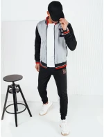 Pánská šedočerná tepláková souprava FashionStreet AX0767