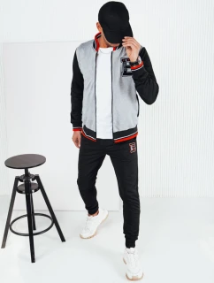 Pánská šedočerná tepláková souprava FashionStreet AX0767