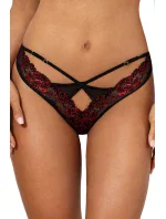 Sexy tanga V-10028 černá/červená - Axami