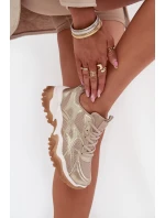 Dámské tenisky Big Star HI-POLY SYSTEM – béžovo/zlaté Dámské tenisky Big Star HI-POLY SYSTEM – béžovo/zlaté