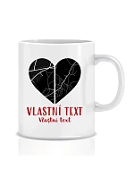 Personalizovaný klasický bílý keramický hrníček 300 ml - Dvě místa, jedno srdce Personalizovaný klasický bílý keramický hrníček 300 ml - Dvě místa, jedno srdce