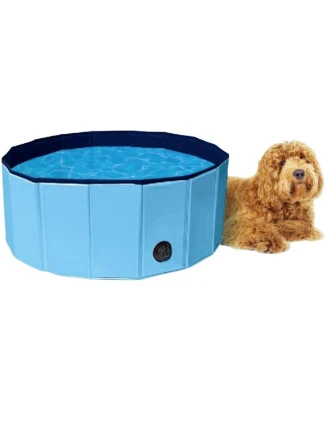 SKLÁDACÍ ZAHRADNÍ BAZÉN PRO PSY 80X30CM MODRÝ MAXXPRO