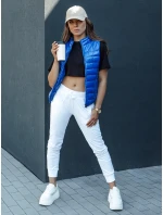 Dámská krátká prošívaná vesta WIANO modrá FashionStreet TY4522 Dámská krátká prošívaná vesta WIANO modrá FashionStreet TY4522