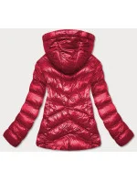 Červená krátká dámská zimní bunda (23066-(270)(1))