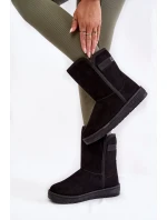 Dámské vysoké boty do sněhu Big Star KK274618 Černe Dámské vysoké boty do sněhu Big Star KK274618 Černe