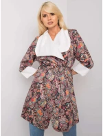 Dámský kabát DHJ PL 6022A.26X černý a červený Dámský kabát DHJ PL 6022A.26X černý a červený