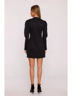 M881 Žakárové blejzrové šaty - černé