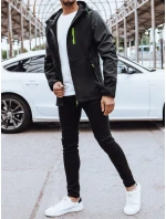 Pánská softshellová bunda s kapucí černá FashionStreet TX4464