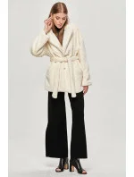 Bílá dámská bunda - kožíšek s límcem (GSQ2166) Bílá dámská bunda - kožíšek s límcem (GSQ2166)