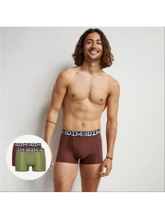 Pánské boxerky 2ks DIM COTTON 3D FLEX AIR BOXER 2x - DIM - green Pánské boxerky 2ks DIM COTTON 3D FLEX AIR BOXER 2x - DIM - green