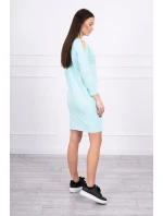 Šaty s potiskem Love v mátové barvě