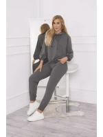 Sada mikin s kapucí v grafitové barvě