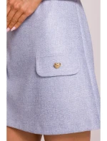 M855 Mini šaty áčkového střihu - světle modré