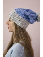 Paris fleecová čepice K212 modrá+šedá Paris fleecová čepice K212 modrá+šedá