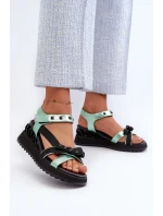 Dámské Sandály S Mašlí D&A CR956 Zelené