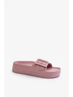 Dámské pěnové pantofle Big Star na platformě - růžová