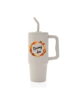 KRÁSNÝ DEN (PODZIM) - béžový cestovní termohrnek 900 ml KRÁSNÝ DEN (PODZIM) - béžový cestovní termohrnek 900 ml