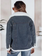 Dámská zimní džínová bunda s ovčí kůží modrá FashionStreet TY5172