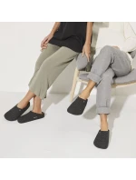 Birkenstock Zermatt Cozy Home Anthracite vlněné plstěné pantofle regular wide (1014938)