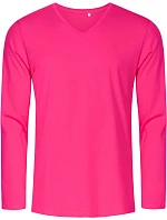 Promodoro 1460 Pánské tričko do V s dl. rukávem - X.O 40.1460 bright rose Promodoro 1460 Pánské tričko do V s dl. rukávem - X.O 40.1460 bright rose
