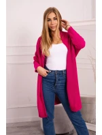 Svetr s netopýřími rukávy fuchsiový